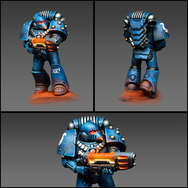 🔵 Ultramarines Mark VI Legionary 🔵

Here are some detail pictures of the Ultramarines Mark VI Legionary I have painted for one of my older YouTube guides. This is again a video where I simply work with stippeling volumetric highlights. Then it has  been shaded with a overall wash and simply finished with a couple of edge highlights and battle damage.

There is also a second video based on this mini on my channel, where i show up, how the Plasma and OSL have been painted.

🎬 Both video guides are freely available on my YouTube channel. 👉 Link in Bio

ℹ️ Feedback is always appreciated 🫶

#paintingwarhammer #paintingminiatures #gamesworkshop #warhammerofficial #warhammercommunity #eavymetal  #spacemarines #spacemarine  #warhammer40k #ultramarines #warhammerthehorusheresy #horusheresy #tmm #truemetallicmetal #grimdark