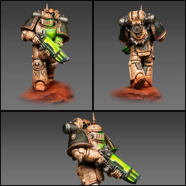 💀 Death Guard Mark III Legionary 💀

Here are some detail pictures of the Desth Guard Legionary in MK III armor I have painted for one of my video guides. I tried to mix the Horus Heresy color theme a little bit up into a more rotten bone color.
I also added some heavy Weathering and Battle damage to push this in a more Grimdark direction.

To give the mini a even more hazardous look, I also added a toxic green glowing plasma effect.

🎬 The full video guide is freely available on my YouTube. Link in Bio!

ℹ️ Feedbach is always appreciated. 🙌

#warhammer #miniaturepainting #paintingwarhammer #paintingminiatures #gamesworkshop #warhammerofficial #warhammercommunity #eavymetal  #spacemarines #spacemarine  #warhammer40k #deathguard #warhammerthehorusheresy #horusheresy #tmm #truemetallicmetal #grimdark