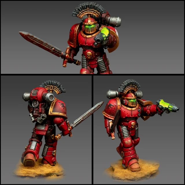 🩸 Blood Angels Legionary in MKII Armor 🩸

This is the first MKII Legionary I have painted from the new Horus Heresy Saturnine Box. I selected the Blood Angels Legionary to create a new and fresh version of my existing YouTube guide. I was not really happy with the existing guide because of many mistakes and bad recording. With this guide I wanted to create a new Grimdark touched and high contrast version of the Blood angels color scheme.

Did I succeed?

🎬 The new video guide will be up in a couple of days on my YouTube channel. And is as always free available for everyone. 👉 Link in Bio

ℹ️ Constructive feedback is always welcome! 🙌

#warhammer #miniaturepainting #paintingwarhammer #paintingminiatures #gamesworkshop #warhammerofficial #warhammercommunity #eavymetal  #spacemarines #spacemarine  #warhammer40k #bloodangels #warhammerthehorusheresy #horusheresy #tmm #truemetallicmetal #grimdark #saturnine