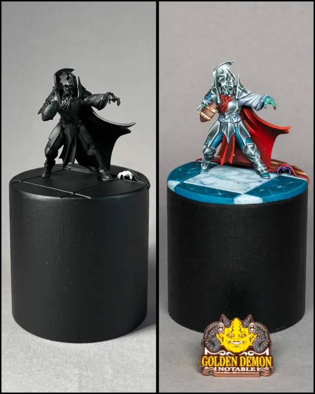 🩸Sir Reggie Bloodwhite🩸

My lighting and shading technique for competition pieces! I set up my miniature as it’ll be displayed and place my lamp above the light source.

This reference setup stays on my tablet throughout the painting process.

#warhammer #bloodbowl #goldendemon #warhammerageofsigmar #gamesworkshop #nonmetallicmetal #nmm