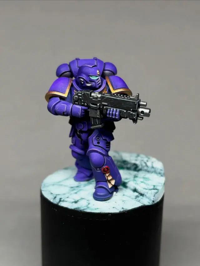 First Finished Mini of My “Less Is More” Approach

This mini is the first finished piece of my new “less is more” approach. Painted in under 2 hours, focusing only on the essentials: strong sea‑green glow in the eyes, clear contrast against the purple armor, and brighter highlights on the front to pull the attention forward. The back stays intentionally simple with just the leather bags worked in. It feels good to let go of perfectionism and still end up with something that reads well on the table.

#warhammer #warhammer40k #miniaturepainting #paintingwarhammer #warhammercommunity